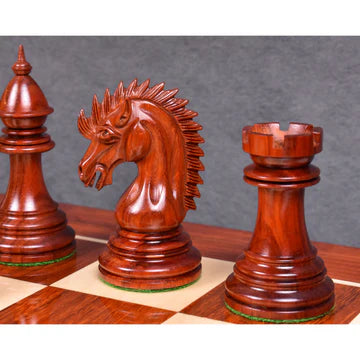 4.4" Dragon Luxury Staunton Chess Set - Chess Pieces Only - Triple Weighted - Ebony Wood