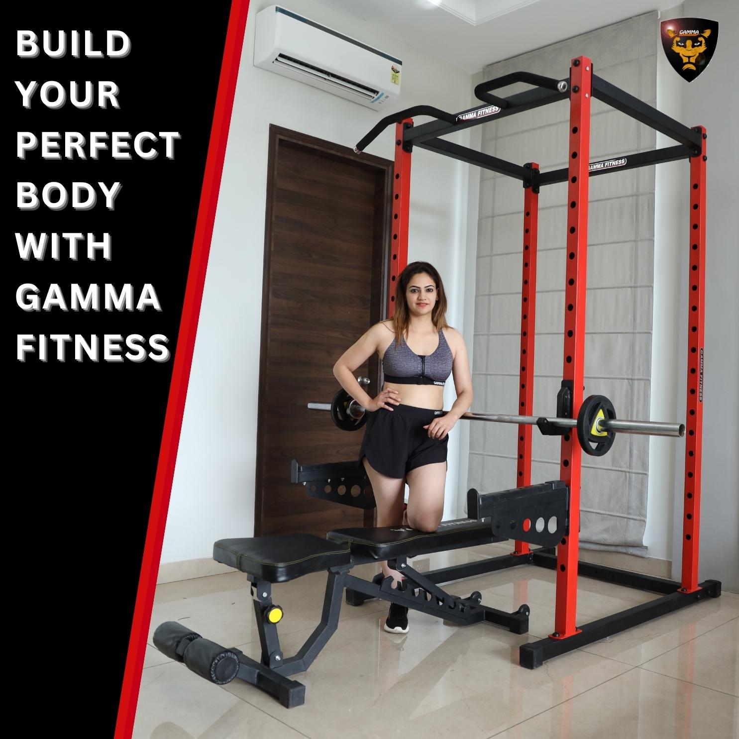Power Squat Rack PR-04 Lx Commercial Made With Latest Laser Cut Technology For Commercial Gym or Home Gym Setup