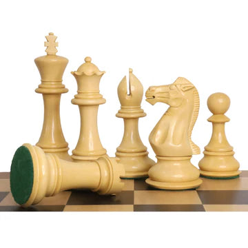 6.3" Jumbo Pro Staunton Luxury Chess Set - Chess Pieces Only - Golden Rosewood & Boxwood