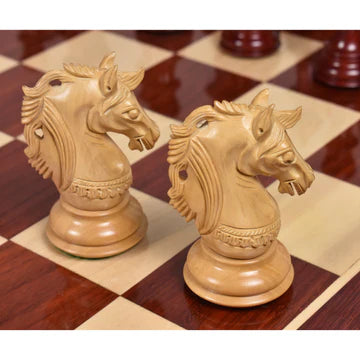 4.6" Prestige Luxury Staunton Chess Set - Chess Pieces Only - Bud Rosewood- Triple Weighted