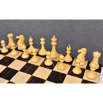 4" Sleek Staunton Luxury Chess Set - Chess Pieces Only - Triple Weighted Ebony Wood