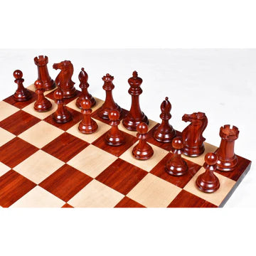 4" Sleek Staunton Luxury Chess Set - Chess Pieces Only - Triple Weighted Bud Rose Wood