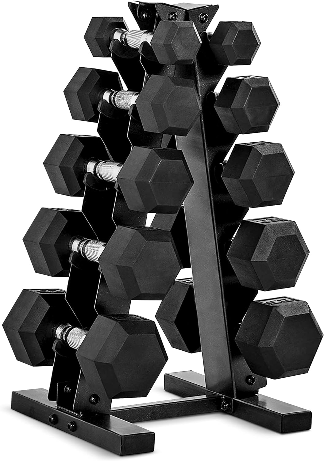 Gamma Fitness Dumbbell Set with Rack