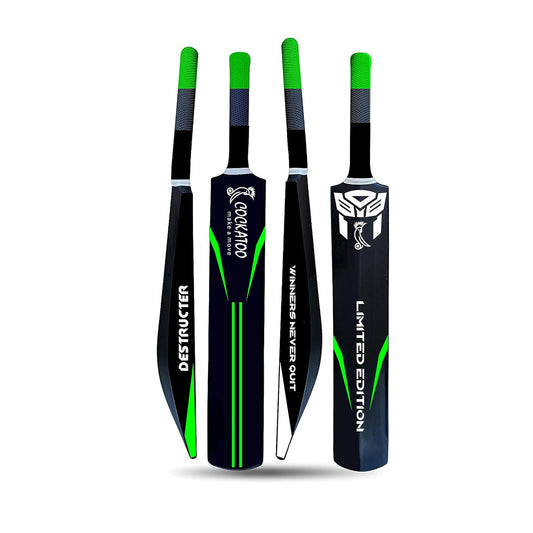 Gamma industries Bat l Power Series l Academy Size (34" X 4.5") l Classic Black l Precision Striking l Heavy Duty Plastic Cricket Bat l for Ages 15 and Above l Men, Women & Children (34, 4.5)