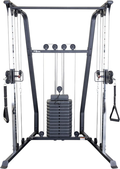 Functional Trainer Cable Machine, Full Body Workout Weight Stacks, Chest and Shoulder Exercise FT-90