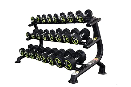 Commercial Dumbbell Rack 3 tier With Storage Capacity Upto 24 Pc (12 Pairs) of Dumbbells | DR-300