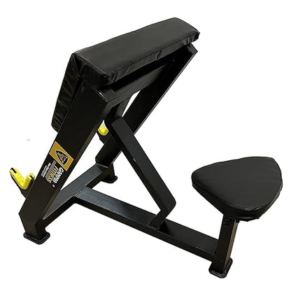 Gamma Fitness Preacher Curl Bench, Bicep Curl Exercise Bench For Gym, Scott Bench (Heavy) - Commercial Grade GF-54