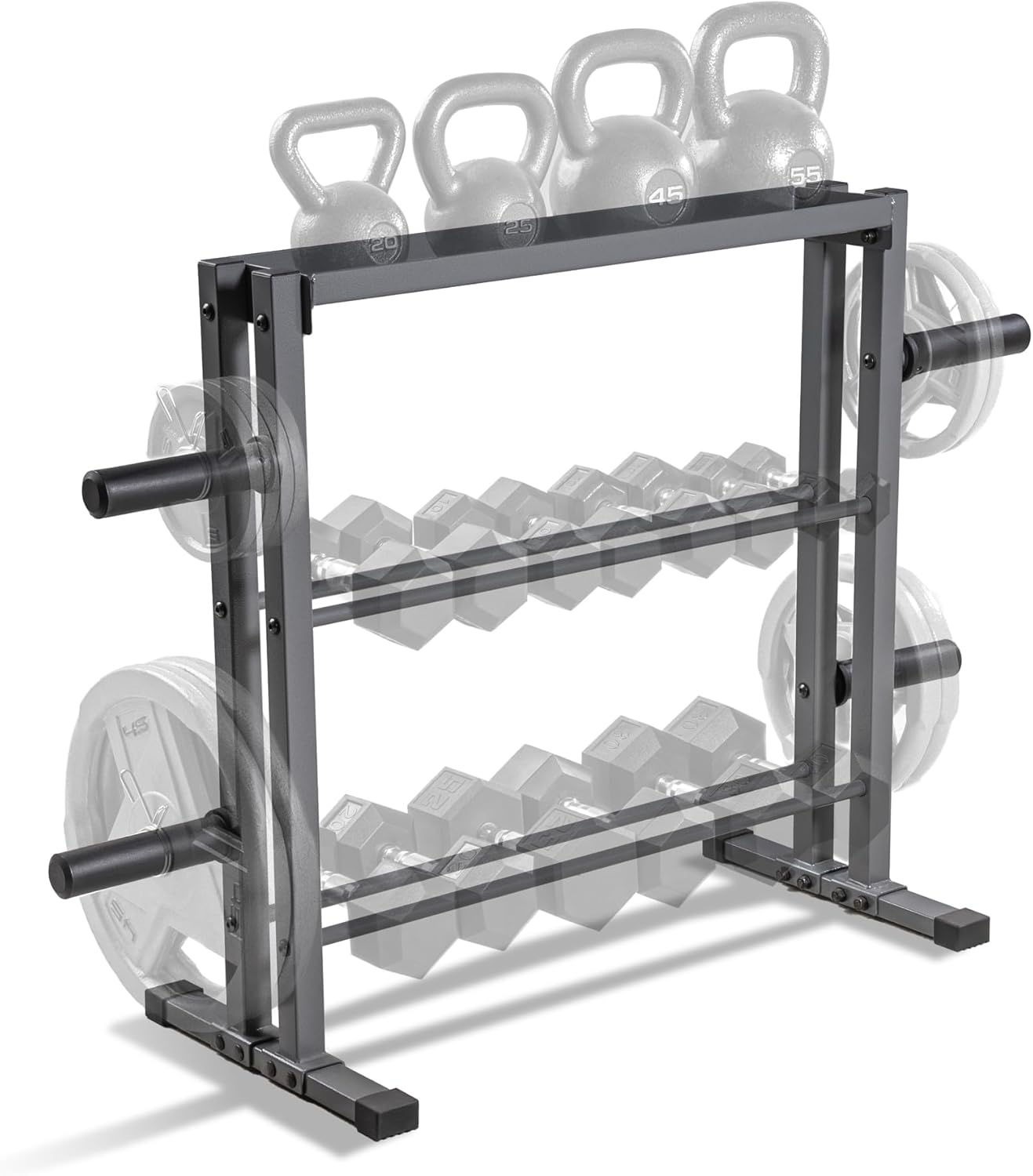 Weight Storage Organizer Racks for Dumbbells, Kettlebells, Weight Plates