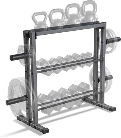 Weight Storage Organizer Racks for Dumbbells, Kettlebells, Weight Plates