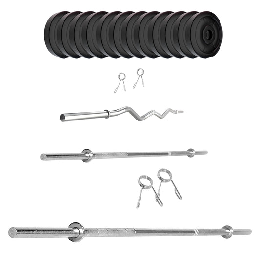 7 Ft Rod ,5 Ft Rod And 3 Ft Curl Rod with PVC weight plates ( Package )