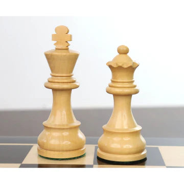 3.9" Tournament Chess Set - Chess Pieces Only in Ebonised Weighted wood with Extra Queen