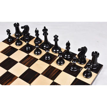 4" Sleek Staunton Luxury Chess Set - Chess Pieces Only - Triple Weighted Ebony Wood