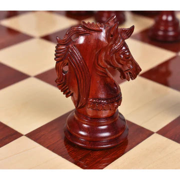 4.6" Prestige Luxury Staunton Chess Set - Chess Pieces Only - Bud Rosewood- Triple Weighted