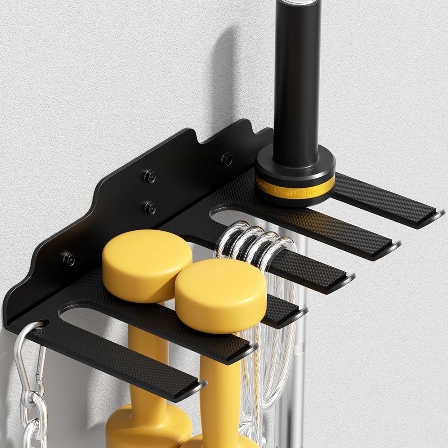 Wall Mount Barbell Holder – Heavy Duty, Space-Saving Bar Storage Rack