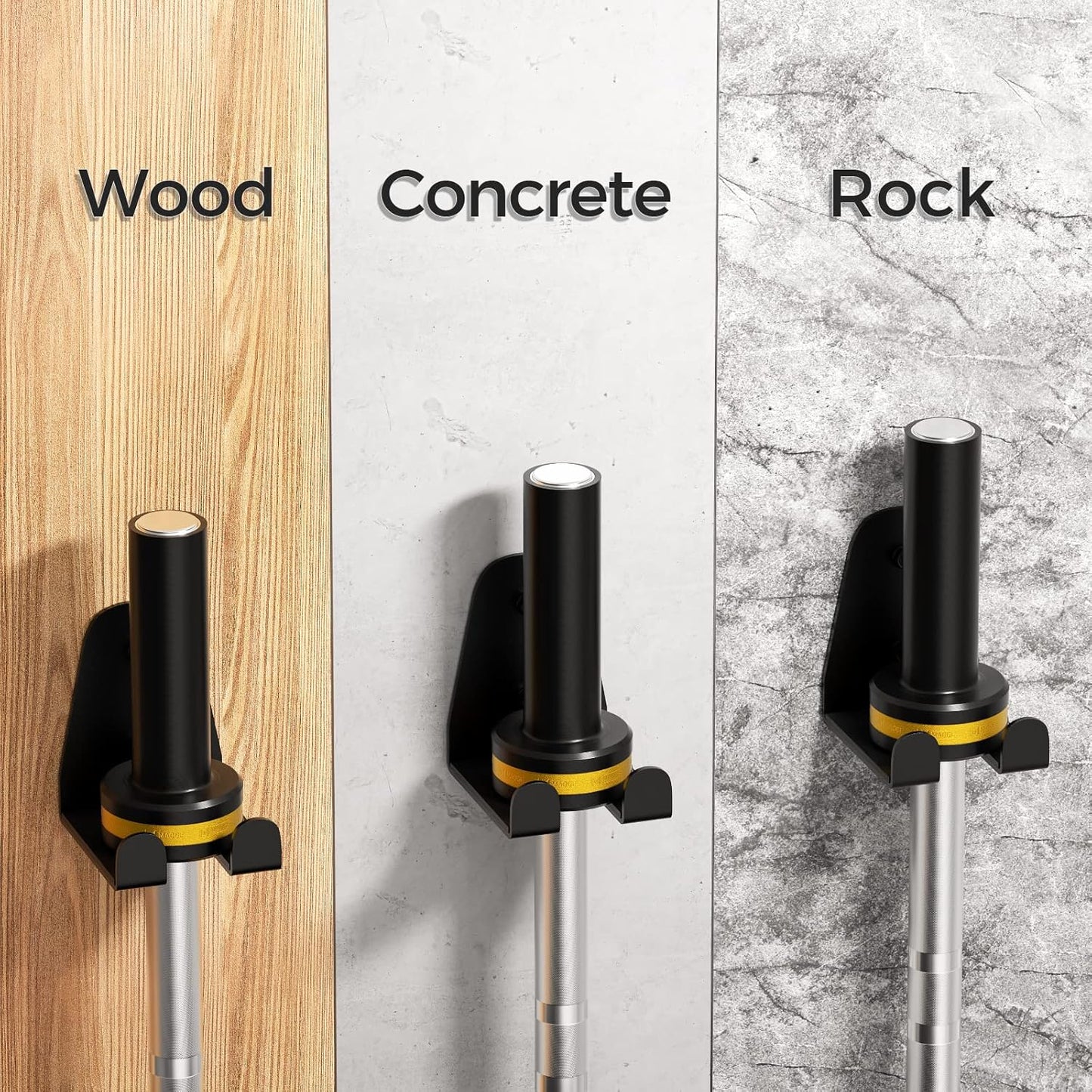 Wall Mount Barbell Holder – Heavy Duty, Space-Saving Bar Storage Rack
