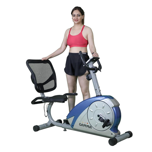 Gamma Fitness Recumbent Bike-530|Recumbent Bike For Home Gym & Commercial Gym|Recumbent Bike Exercise Cycle with Back Support