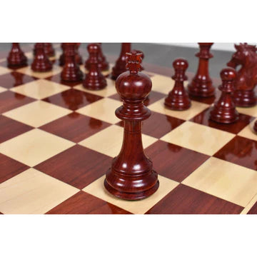 4.6" Prestige Luxury Staunton Chess Set - Chess Pieces Only - Bud Rosewood- Triple Weighted