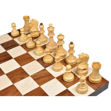 Slightly Imperfect - 1970s' Dubrovnik Chess Set - Chess Pieces Only- Triple Weighted Golden Rosewood - 3.8"