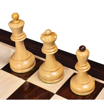 Slightly Imperfect - 1970s' Dubrovnik Chess Set - Chess Pieces Only- Triple Weighted Golden Rosewood - 3.8"