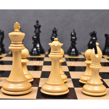 4" Sleek Staunton Luxury Chess Set - Chess Pieces Only - Triple Weighted Ebony Wood