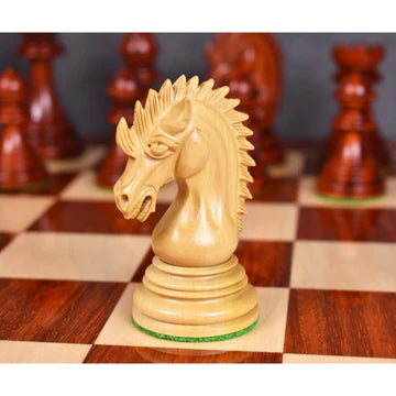 4.4" Dragon Luxury Staunton Chess Set - Chess Pieces Only - Triple Weighted - Ebony Wood