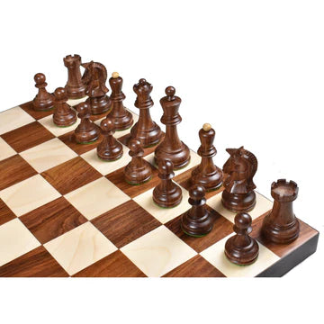 Slightly Imperfect - 1970s' Dubrovnik Chess Set - Chess Pieces Only- Triple Weighted Golden Rosewood - 3.8"