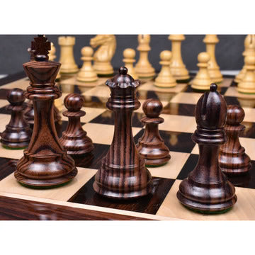 Exclusive Alban Staunton Weighted Chess Set - Chess Pieces Only - Bud Rose Wood- 4 Queens