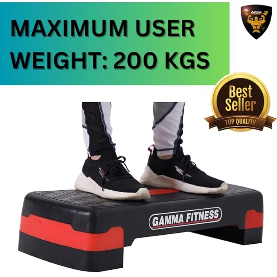 Gamma Fitness Aerobic Step Board | Imported Stepper ASB-011 (Medium : 68 x 28.5cm) | For Home Gym or Commercial Gym