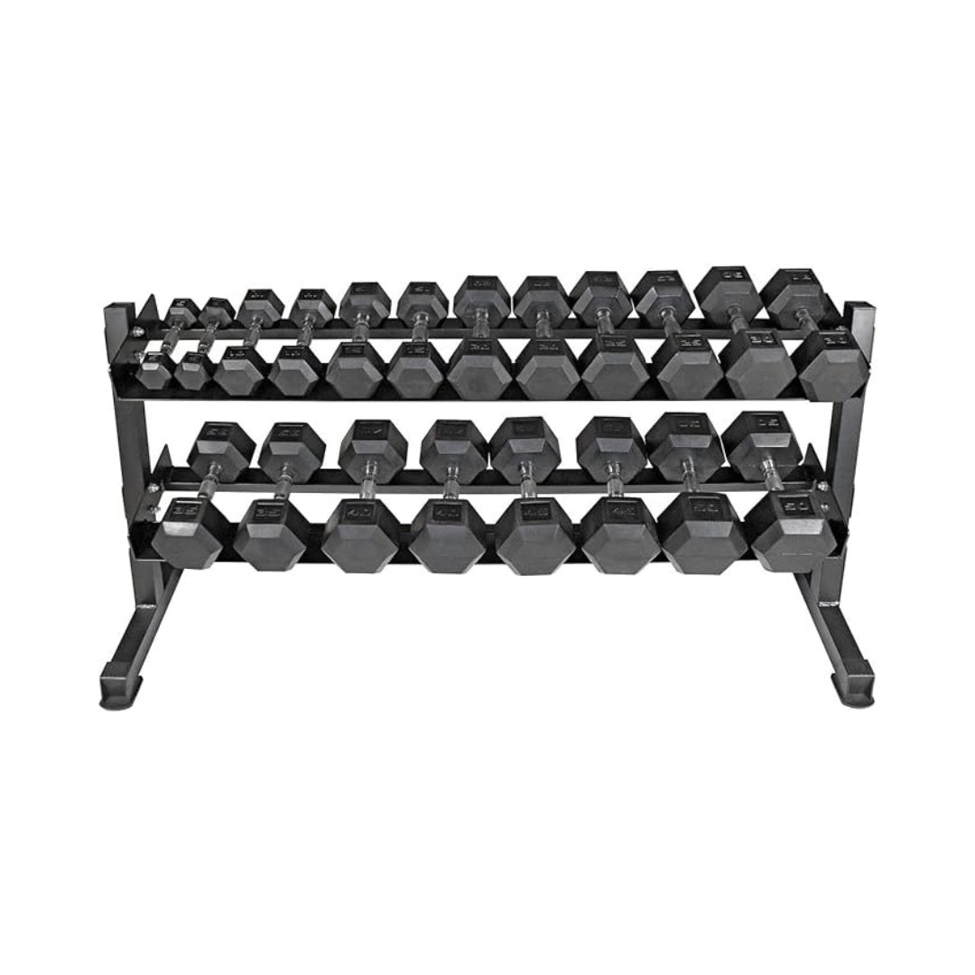 Gamma Fitness Dumbbell Rack 2 tier Heavy Duty For Home Gym DR-06