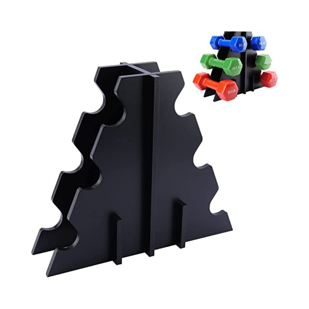 Gamma Fitness Dumbbell Rack 3 Tier (Rack Only) Small Free Weight Holder Tree Shape Storage Rack Dumbbell Hand Weight Rack 100 Pounds Max for Home Gym DR-502