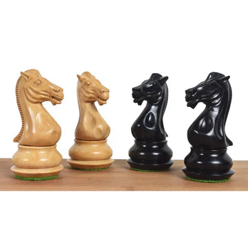 4.1" Chamfered Base Staunton Chess Set - Chess Pieces Only- Triple Weighted Bud Rosewood