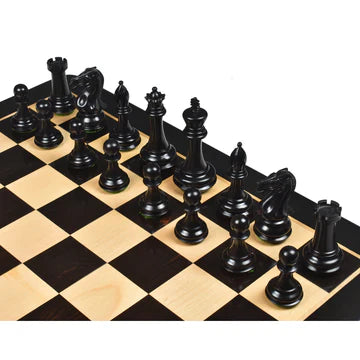 4.1" Chamfered Base Staunton Chess Set - Chess Pieces Only- Triple Weighted Bud Rosewood