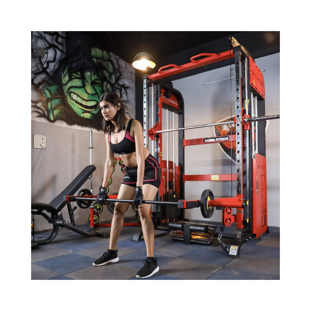 Gamma Fitness Functional Trainer With Smith Machine FTS-901 Commercial With Laser Cut Panels | Complete Gym In One