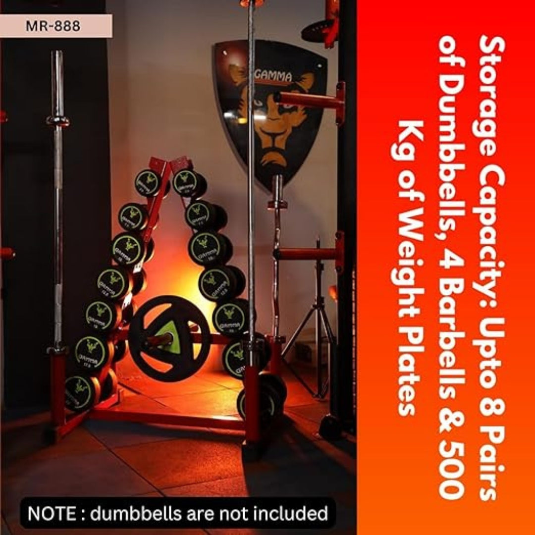 Gamma Fitness Complete Gym Setup | Commercial Grade Equipments | All in One Gym Machine | for Office, Hotel, Society Gym, Resorts & Home Gym (FTS-101 + Bench MB-900 + Bike SB-624 + Rack MR-888)