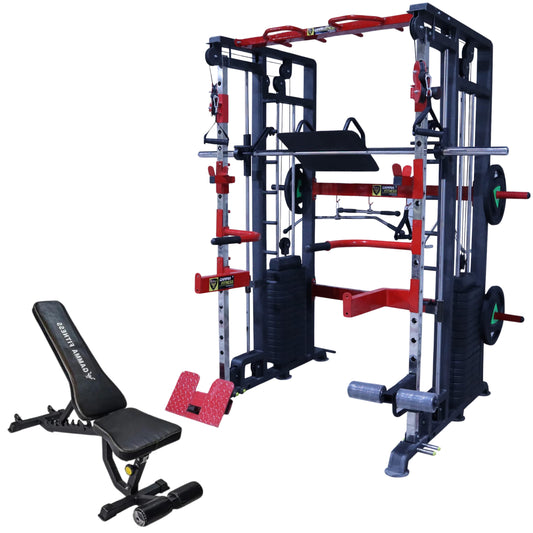 Functional Trainer with Smith Machine FTS-101 Pro With Bench ( Combo )