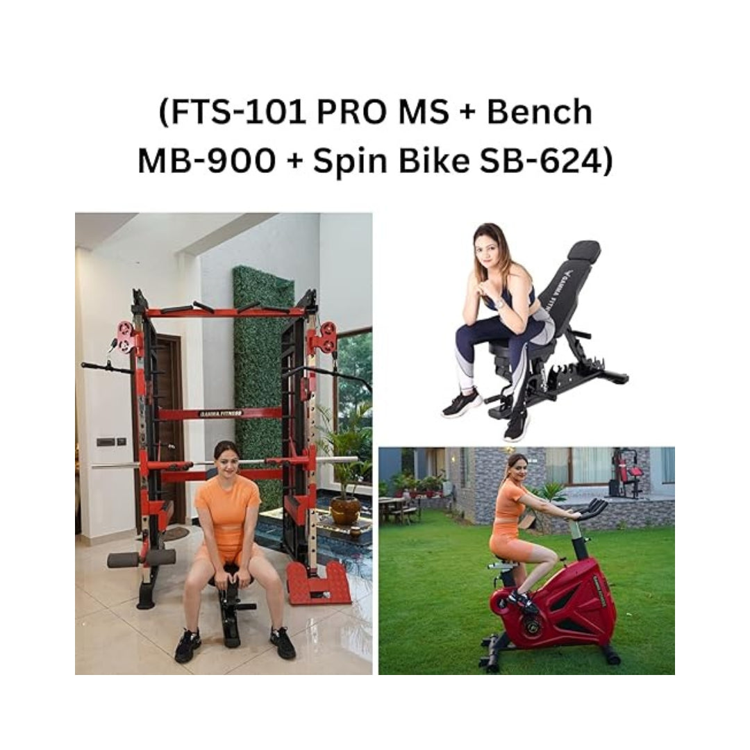Gamma Fitness combo FTS-101 pro MS + Bench MB-900 + Bike SB-624 