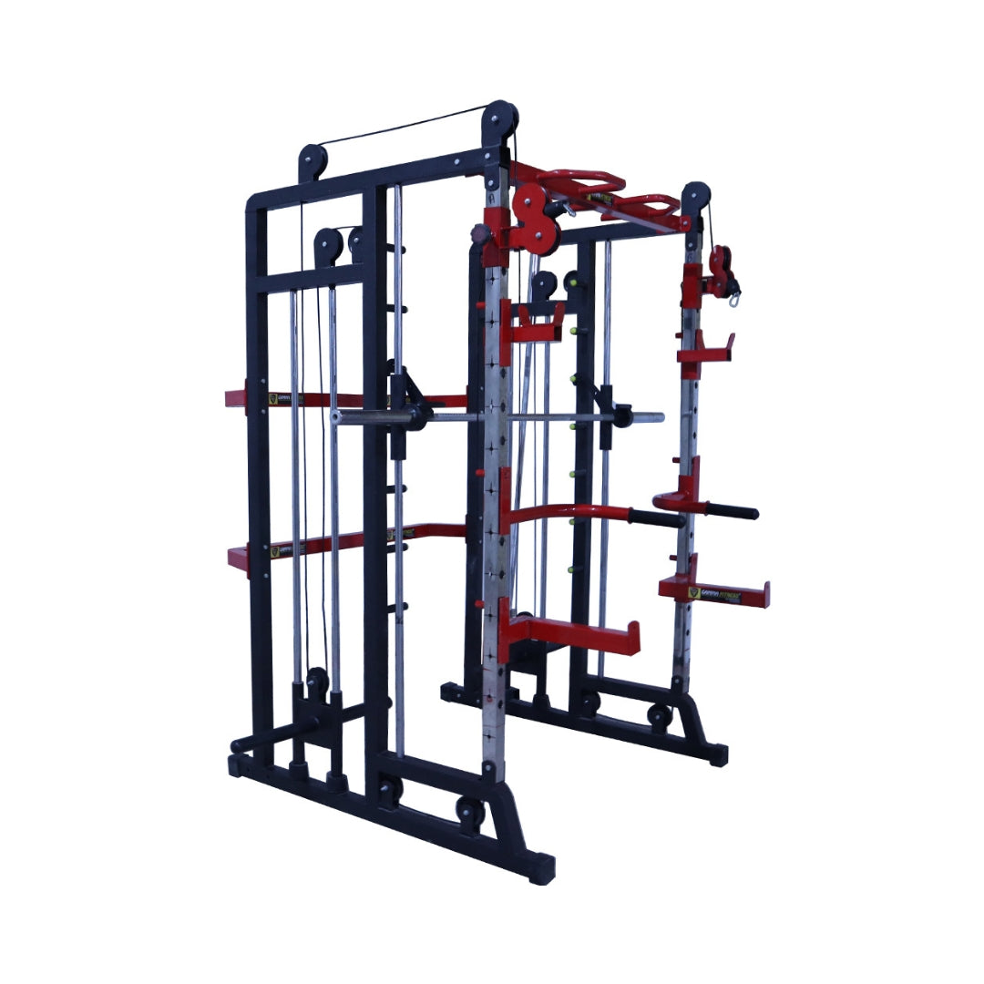 Gamma Fitness Functional Trainer with Smith Machine & Power Squat Rack FTS-786 For Commercial or Home Gym Setup 