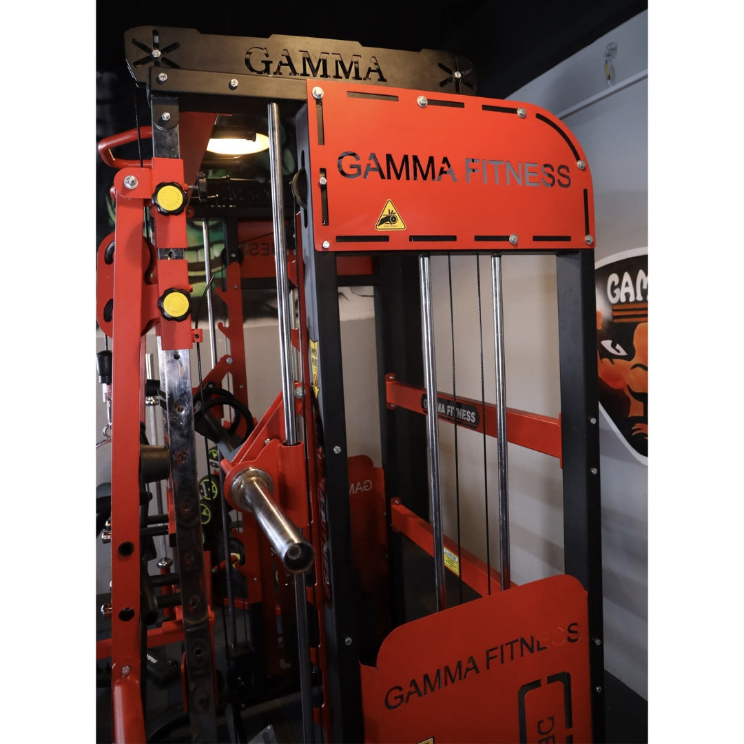 Gamma Fitness Functional Trainer With Smith Machine FTS-901 Commercial With Laser Cut Panels | Complete Gym In One