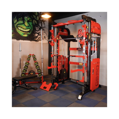 Gamma Fitness Functional Trainer With Smith Machine FTS-901 Commercial With Laser Cut Panels | Complete Gym In One