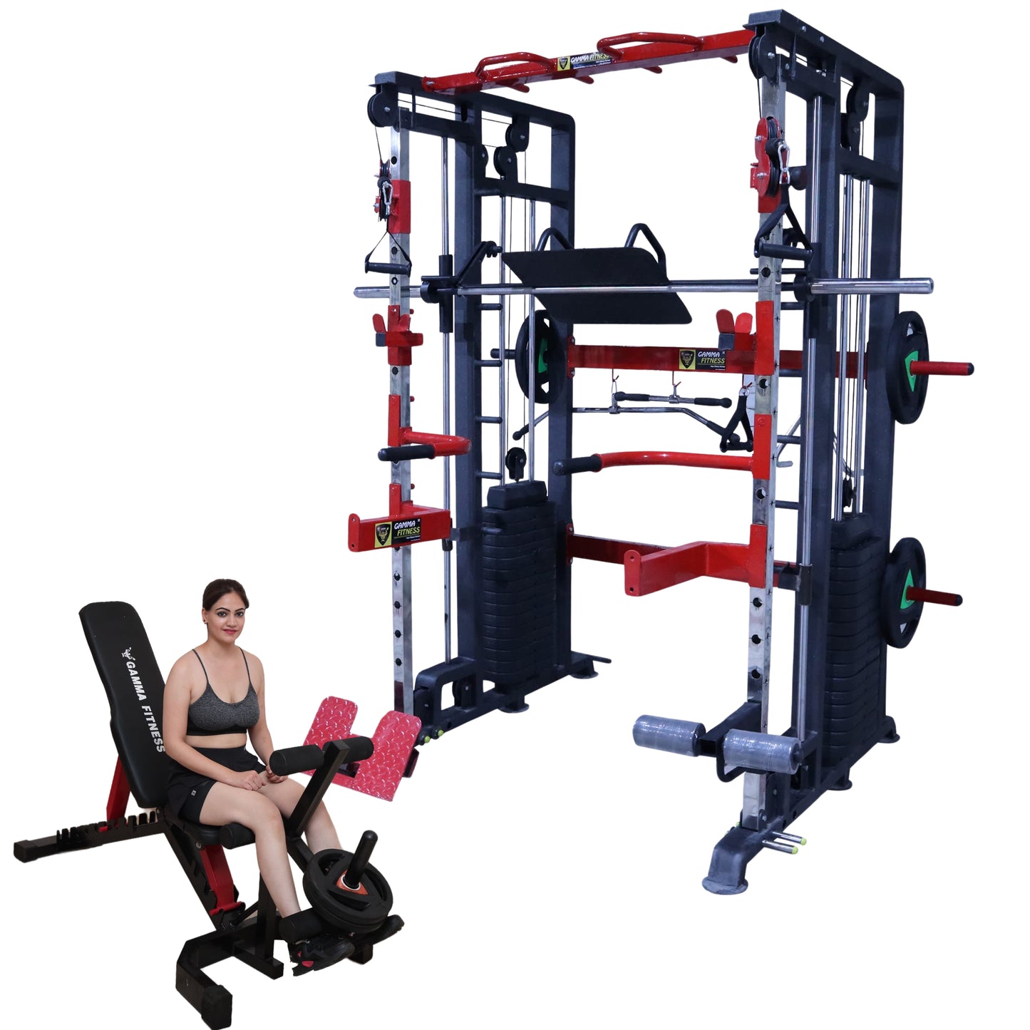 Functional Trainer with Smith Machine FTS-101 Pro With Bench ( Combo )