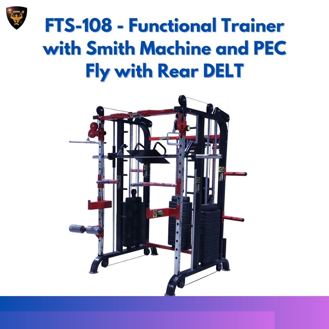 Functional trainer with smith machine and pec fly with rear delt (FTS-108) by Gamma Fitness