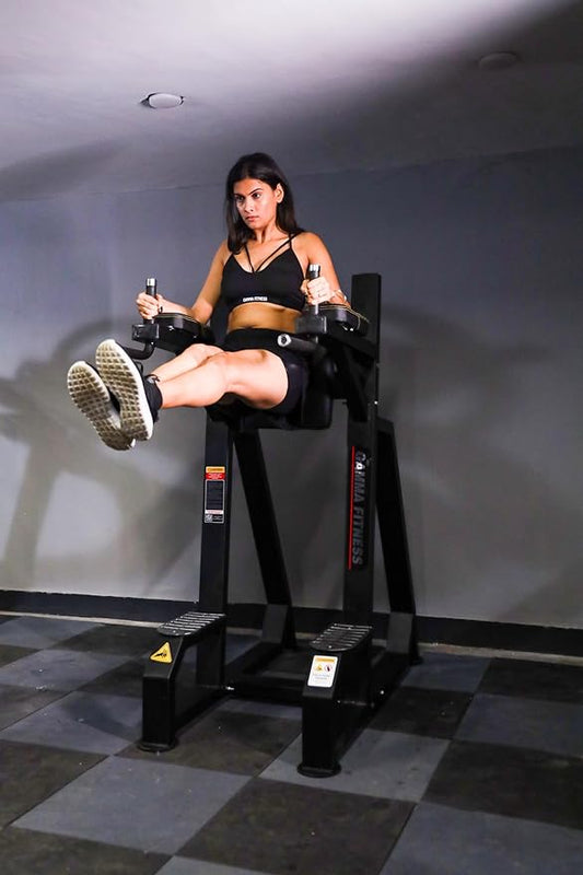 Gamma Fitness Leg Raise Gym Equipment for Dips, Hip Flexor GF-952 for Heavy Workout | Commercial Gym Equipment