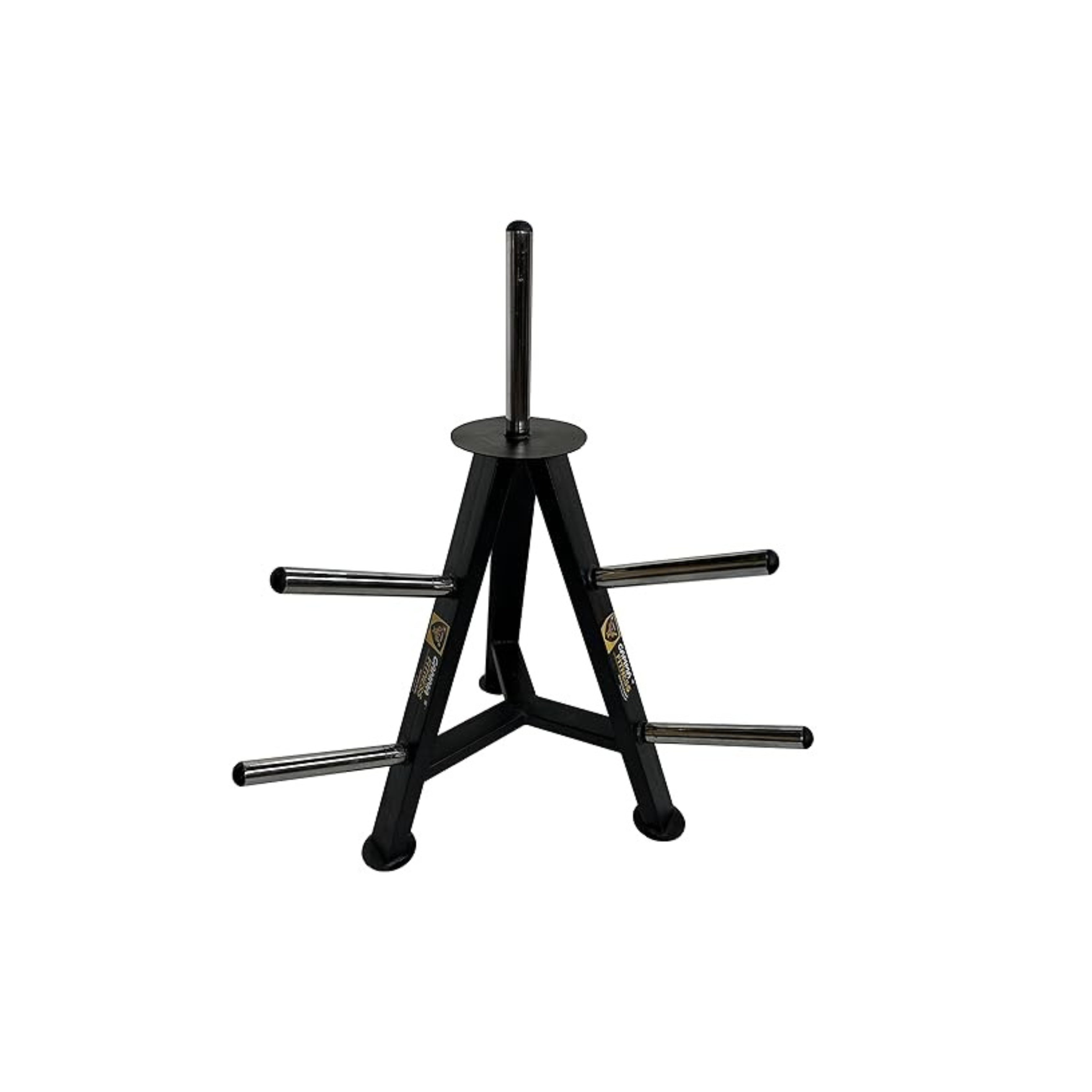 Gamma Fitness Plate Tree Rack With 7 Olympic Plate Holder For Large St