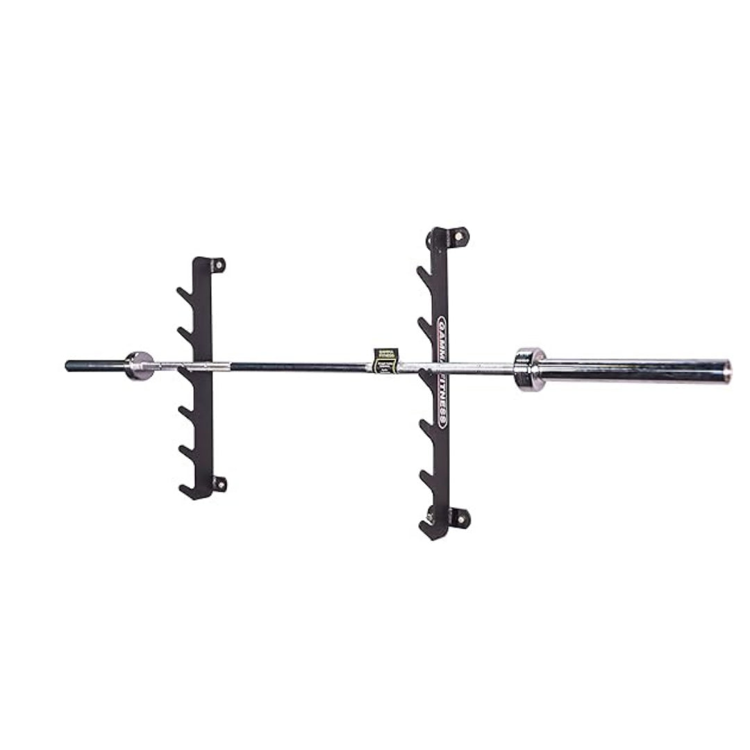 Gamma Fitness Wall Mounted Barbell Rack | Rod Rack | BR-30 For Home Gym or Commercial Gym | Vertical Barbell Rack | Rod Rack For Gym