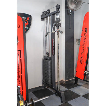 Gamma Fitness Wall Mounted Half Cable Steel Crossover GF-15 for LATS Pull Down, Chest, BI-TRI, Rowing Workout