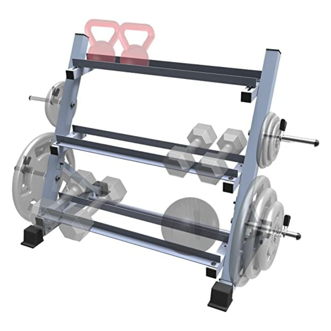 Gamma Fitness Multifunctional Dumbbell Rack, Weight Rack Storage Stand for Home Gym and Commercial Gym (1300LBS/900LBS/800LBS Weight Capacity) MFR-201