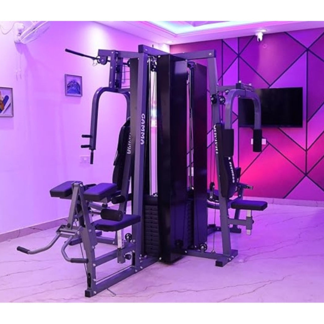 Gamma Fitness 16 Multi Station Gym with 4 Weight Stacks (Imported) & Body Covers | Complete Gym Setup TP-400 for Total Body Workout