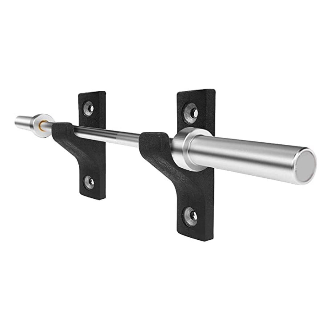 Gamma Fitness Wall Mounted Horizontal Barbell Holder, Best Bar Storage Rack | Heavy Duty for Hanging Bar |