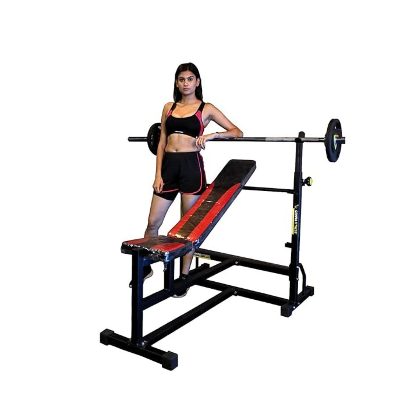 GAMMA FITNESS MB-125 Multi Adjustable Incline/Flat/Decline Home Gym Bench Press - Gym Size Bench For Heavy Usage