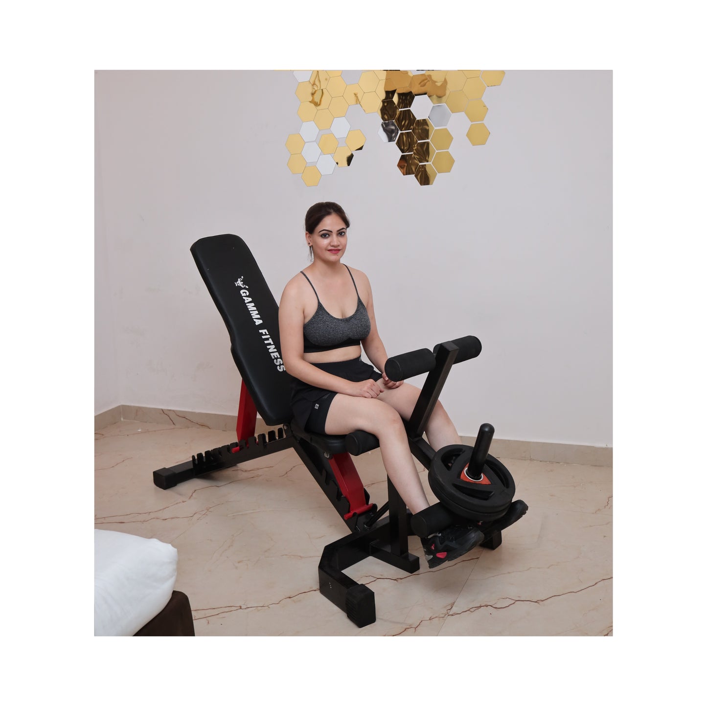 Multi Adjustable Bench With Leg Curl & Extension MB-400 With Laser Cutting Pannels | Max User Weight 500 Kgs For Commercial Gym or Home Gym